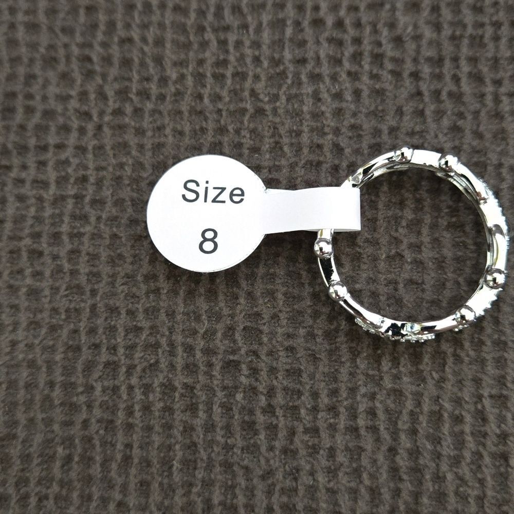 Cote d'Argent Silver🤍 U-Link⛓️ Ring With Clear Crystals💎 - NWT - Picture 10 of 16